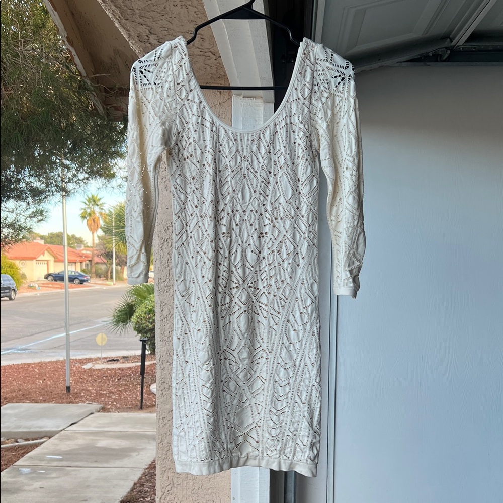 Bebe Ivory Lace Dress